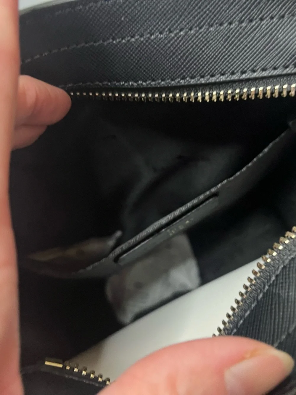 kate spade Black Satchel with Houndstooth Charm and Gold Hardware NWT